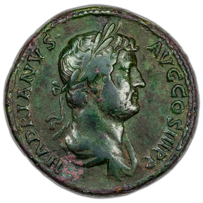 Ancient Rome AD 136 Hadrian AE Sestertius Coin RIC #899 24.62g 33.5mm