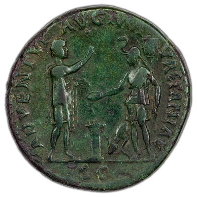 Ancient Rome AD 136 Hadrian AE Sestertius Coin RIC #899 24.62g 33.5mm