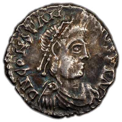 SOLD Ancient Rome AD 408-411 Constantine III AR Siliqua Coin RIC #1543 RSC #4g 1.68g