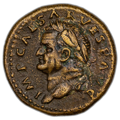 Ancient Rome AD 74 Vespasian AE As Coin RIC #1565 6.59g 22mm