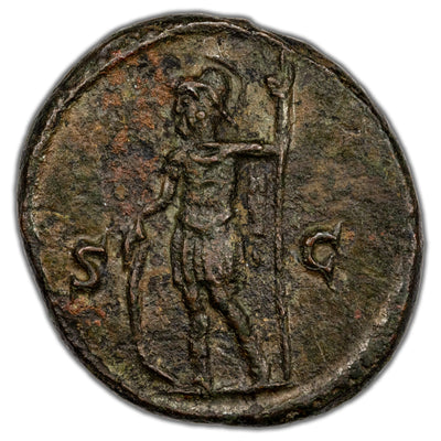 Ancient Rome AD 250 Trajan Decius AE Semis Coin RIC #128 3.50g