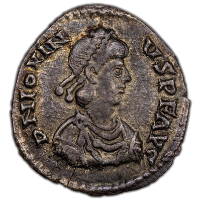 Ancient Rome AD 411-13 Jovinus AR Siliqua Coin RSC #4 RIC #1711 1.55g 16mm