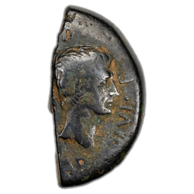 SOLD Ancient Rome Provincial 36 BC Julius Caesar & Octavian AE 1/2 Dupondius Coin RPC #517