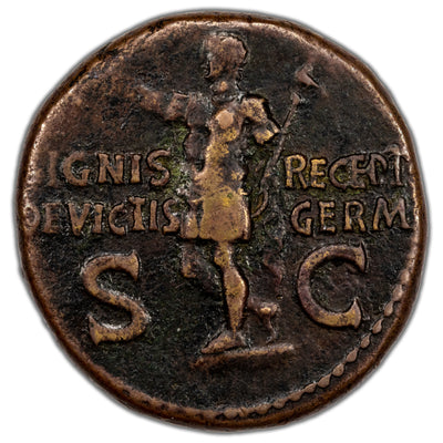 Ancient Rome 37-41 AD Germanicus AE Dupondius Coin RIC #57 17.32g