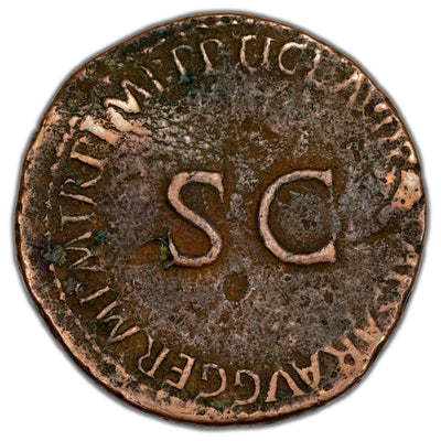 SOLD Ancient Rome 50-54 AD Germanicus AE As Coin RIC #106 10.13g