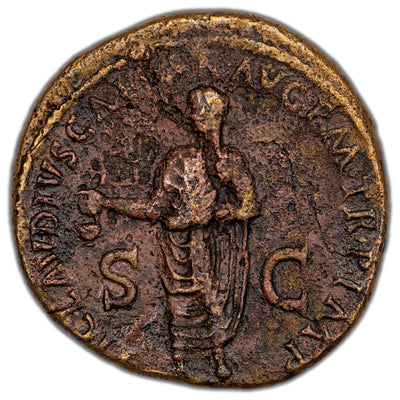 SOLD Ancient Rome 41-42 AD Antonia AE Dupondius Coin RIC #92 13.14g