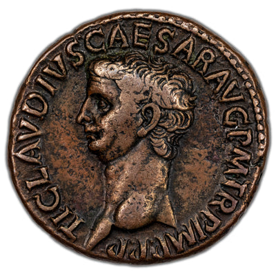 Ancient Rome 50-54 AD Claudius AE As Coin RIC #113 11.44g