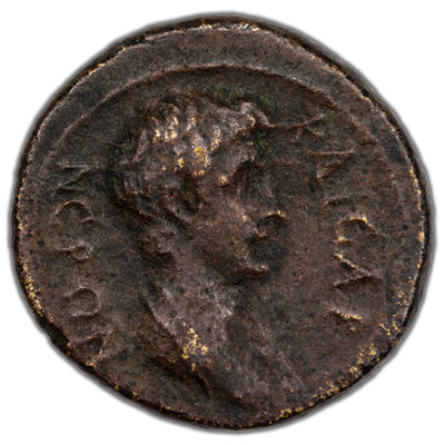 Ancient Rome Provincial Mysia 50-54 AD Britannicus & Nero AE-17 Coin RPC #2371