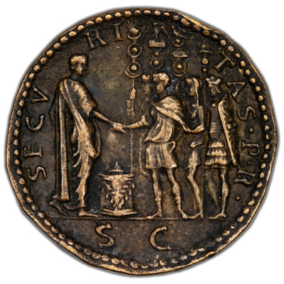 Ancient Rome Otho AE Sestertius Coin c.1500-1570 Paduan Medal Lawrence #23