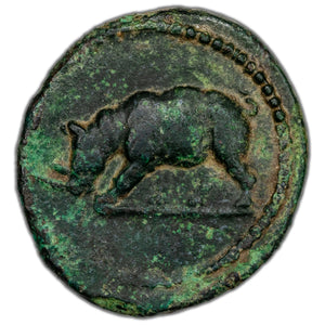 SOLD Ancient Rome AD 81-96 Domitian AE Quadrans Coin RIC #435 2.70g 19mm