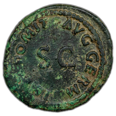 SOLD Ancient Rome AD 81-96 Domitian AE Quadrans Coin RIC #435 2.70g 19mm