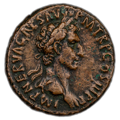 SOLD Ancient Rome AD 97 Nerva AE As Coin RIC #86 11.91g 22mm