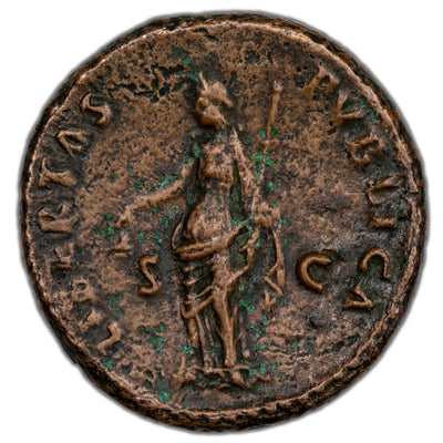SOLD Ancient Rome AD 97 Nerva AE As Coin RIC #86 11.91g 22mm