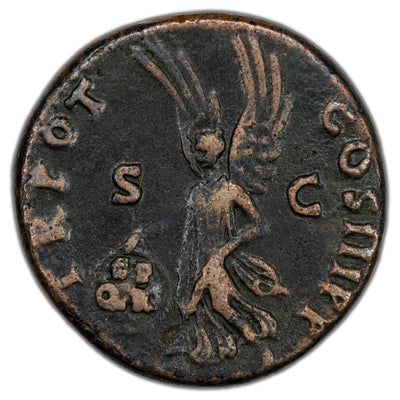 SOLD Ancient Rome AD 98-99 Trajan AE As Coin RIC #395 10.74g 27mm