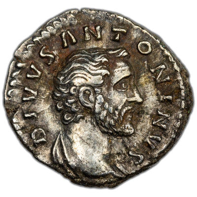 SOLD Ancient Rome AD 162 Posthumous Antoninus Pius AR Denarius RIC #440 3.45g 18mm