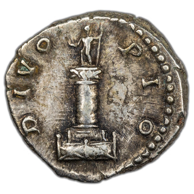 SOLD Ancient Rome AD 162 Posthumous Antoninus Pius AR Denarius RIC #440 3.45g 18mm