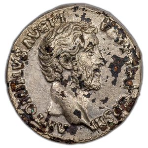 SOLD Ancient Rome AD 138-161 Antoninus Pius Fouree Denarius Coin