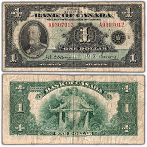 $1 1935 Bank of Canada Note English Text BC-1 - Fine