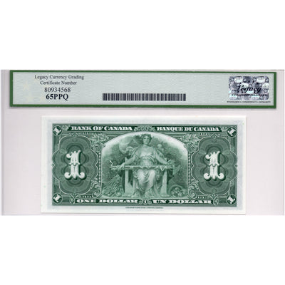 SOLD $1 1937 Bank of Canada Note Coyne-Towers W/N Prefix BC-21d - Legacy UNC-65 PPQ