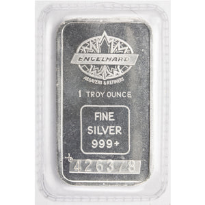 SOLD Engelhard Maple Leaf 1oz .999 Fine Silver Bar Sealed