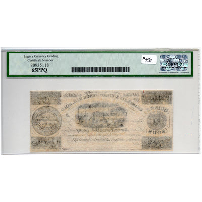 SOLD 7 1/2 Pence / 15 Sous 1837 Champlain St Lawrence Rail Road Note - LCG UNC-65 PPQ