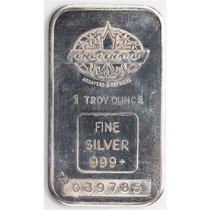 SOLD Engelhard Maple Leaf 1oz .999 Fine Silver Bar