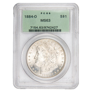 United States 1884-O $1 Morgan Dollar Silver Coin - PCGS MS-63