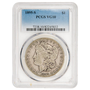 United States 1895-S $1 Morgan Dollar Silver Coin - PCGS VG-10
