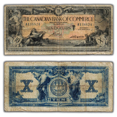 SOLD $10 1917 Canadian Bank of Commerce Canada Chartered Note #16-04-12a