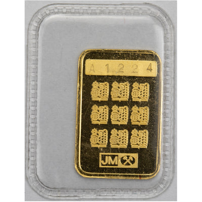 SOLD Johnson Matthey JM RBC Royal Bank 1 Gram .9999 Gold Bar Sealed