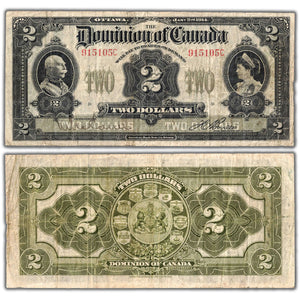 $2 1914 Dominion of Canada Note Boville Series C DC-22a - Fine