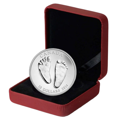 Canada 2014 $20 Welcome to the World "Baby Feet" Pure Silver Coin