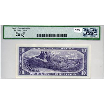 SOLD $10 1954 Bank of Canada Note Devil Face H/D Prefix BC-32b - Legacy UNC-66 PPQ