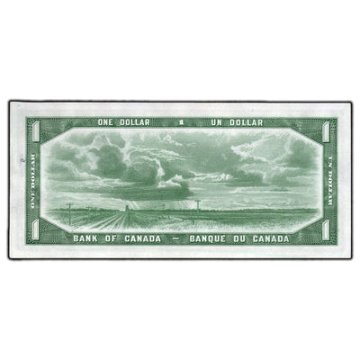 SOLD $1 1954 Bank of Canada Note Devil Face B/A Prefix BC-29a - AU/UNC