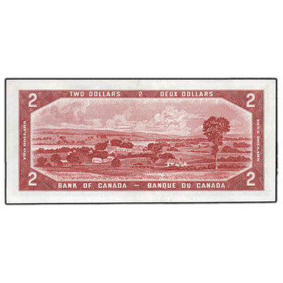 SOLD $2 1954 Bank of Canada Note Devil Face H/B Prefix BC-30b - EF/AU