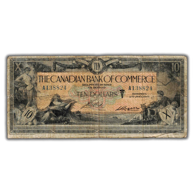 SOLD $10 1917 Canadian Bank of Commerce Canada Chartered Note #16-04-12a