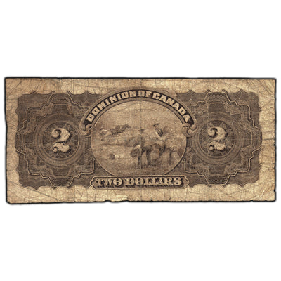 SOLD $2 1897 Dominion of Canada Note Boville DC-14c - Circulated
