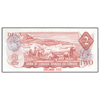 SOLD $2 1974 Bank of Canada Specimen Note BC-47aS - UNC