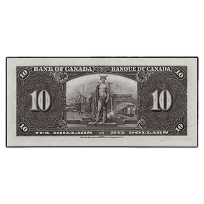 SOLD $10 1937 Bank of Canada Note Tougher M/T Prefix BC-24c - Choice UNC