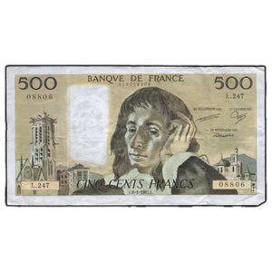 SOLD France 1987 500 Francs Note P #156 - VF