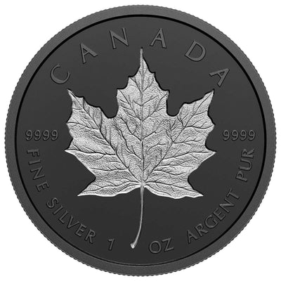 Canada 2020 $20 Rhodium-Playted Incuse 1oz .9999 Maple Leaf Silver Coin