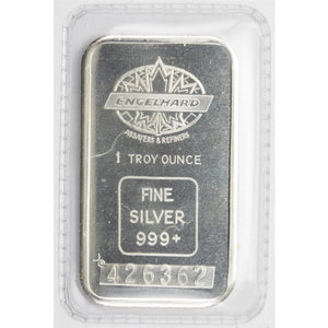 SOLD Engelhard Maple Leaf 1oz .999 Fine Silver Bar Sealed