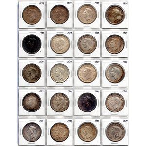SOLD Lot of 20 Canada 1939 $1 Silver Dollar Coins - Parliament Building Commemorative