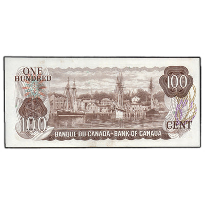 SOLD $100 1975 Bank of Canada Note Lawson-Bouey JA Prefix BC-52a - Choice UNC