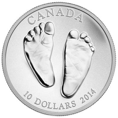 Canada 2014 $20 Welcome to the World "Baby Feet" Pure Silver Coin