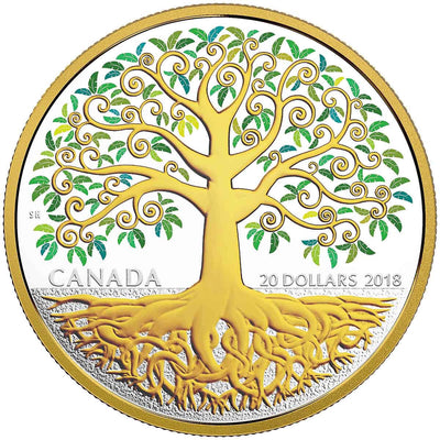 Canada 2018 $20 Tree of Life Fine Silver Coin