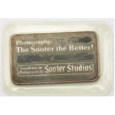SOLD Johnson Matthey JM Sooter Studios 1oz .999 Fine Silver Bar Sealed - 1st Style