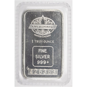 SOLD Engelhard Maple Leaf 1oz .999 Fine Silver Bar Sealed