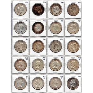 SOLD Lot of 20 Canada 1939-1954 $1 Silver Dollar Coins