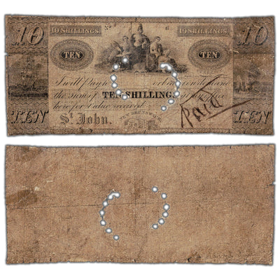 Benjamin Smith 1835 10 Shillings Scrip Note - Filler